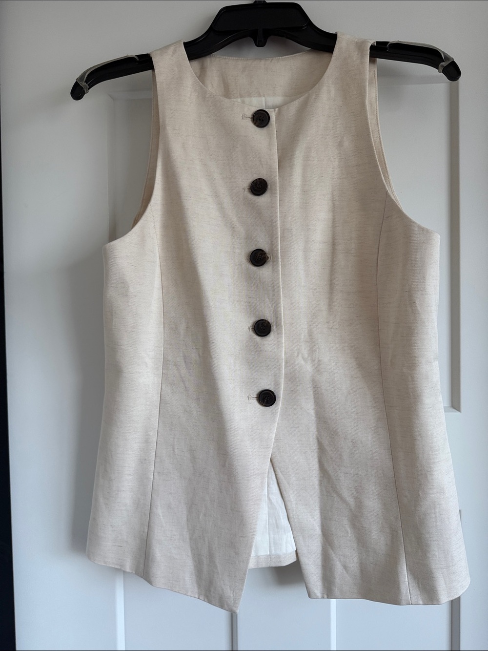 Madewell long button down vest